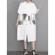 Artistic Retro Loose Printed Buttoned Midi Dress Artistic Retro Loose Printed Buttoned Midi Dress