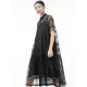 Original Solid Color Hollow See-Through Thin Midi Dress Original Solid Color Hollow See-Through Thin Midi Dress
