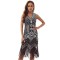 Evening H-Line Beads Sequined Tasseled Midi Dresses