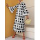 Original Flared Sleeves Split-Joint Multi-Colored Plaid Midi Dress Original Flared Sleeves Split-Joint Multi-Colored Plaid Midi Dress