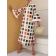 Original Flared Sleeves Split-Joint Multi-Colored Plaid Midi Dress Original Flared Sleeves Split-Joint Multi-Colored Plaid Midi Dress