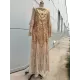 Vintage Flared Sleeves Sequined Round-Neck Midi Dress Vintage Flared Sleeves Sequined Round-Neck Midi Dress