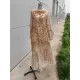 Vintage Flared Sleeves Sequined Round-Neck Midi Dress Vintage Flared Sleeves Sequined Round-Neck Midi Dress