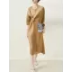 Stylish Irregularity Loose Pleated Solid Color Round-Neck Midi Dresses Stylish Irregularity Loose Pleated Solid Color Round-Neck Midi Dresses