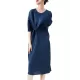 Stylish Irregularity Loose Pleated Solid Color Round-Neck Midi Dresses Stylish Irregularity Loose Pleated Solid Color Round-Neck Midi Dresses