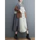 Vintage Loose Long Sleeves Contrast Color Polo Midi Dresses Vintage Loose Long Sleeves Contrast Color Polo Midi Dresses