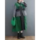 Vintage Loose Long Sleeves Contrast Color Polo Midi Dresses Vintage Loose Long Sleeves Contrast Color Polo Midi Dresses