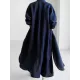 Simple Long Sleeves Split-Side Solid Color Lapel Midi Dresses Shirt Dress Simple Long Sleeves Split-Side Solid Color Lapel Midi Dresses Shirt Dress