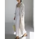 Simple Long Sleeves Split-Side Solid Color Lapel Midi Dresses Shirt Dress Simple Long Sleeves Split-Side Solid Color Lapel Midi Dresses Shirt Dress