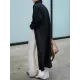 Simple Long Sleeves Split-Side Solid Color Lapel Midi Dresses Shirt Dress Simple Long Sleeves Split-Side Solid Color Lapel Midi Dresses Shirt Dress