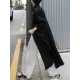Simple Long Sleeves Split-Side Solid Color Lapel Midi Dresses Shirt Dress Simple Long Sleeves Split-Side Solid Color Lapel Midi Dresses Shirt Dress