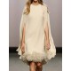 Elegant Feather Panel Dress Long Evening Dress Elegant Feather Panel Dress Long Evening Dress