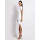 Simple Short Sleeves Skinny Solid Color V-Neck Midi Dresses Simple Short Sleeves Skinny Solid Color V-Neck Midi Dresses