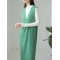 Casual A-Line Sleeveless Solid Color V-Neck Midi Dresses