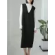 Casual A-Line Sleeveless Solid Color V-Neck Midi Dresses Casual A-Line Sleeveless Solid Color V-Neck Midi Dresses
