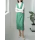 Casual A-Line Sleeveless Solid Color V-Neck Midi Dresses Casual A-Line Sleeveless Solid Color V-Neck Midi Dresses