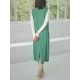 Casual A-Line Sleeveless Solid Color V-Neck Midi Dresses Casual A-Line Sleeveless Solid Color V-Neck Midi Dresses