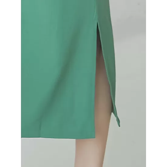 Casual A-Line Sleeveless Solid Color V-Neck Midi Dresses Casual A-Line Sleeveless Solid Color V-Neck Midi Dresses