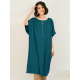 Casual Batwing Half Sleeves Solid Color Round-Neck Midi Dresses Casual Batwing Half Sleeves Solid Color Round-Neck Midi Dresses