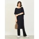 Casual Batwing Half Sleeves Solid Color Round-Neck Midi Dresses Casual Batwing Half Sleeves Solid Color Round-Neck Midi Dresses