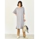Casual Batwing Half Sleeves Solid Color Round-Neck Midi Dresses Casual Batwing Half Sleeves Solid Color Round-Neck Midi Dresses