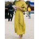 Half Sleeves Loose Solid Color Round-Neck Midi Dresses Half Sleeves Loose Solid Color Round-Neck Midi Dresses