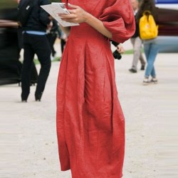 Half Sleeves Loose Solid Color Round-Neck Midi Dresses