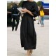 Half Sleeves Loose Solid Color Round-Neck Midi Dresses Half Sleeves Loose Solid Color Round-Neck Midi Dresses