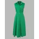 Sleeveless Solid Color Lapel Midi Dresses Sleeveless Solid Color Lapel Midi Dresses