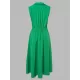 Sleeveless Solid Color Lapel Midi Dresses Sleeveless Solid Color Lapel Midi Dresses
