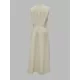 Sleeveless Solid Color Lapel Midi Dresses Sleeveless Solid Color Lapel Midi Dresses