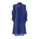 Embroidered Pleated Solid Color Long Sleeves Loose Round-neck Midi Dresses Embroidered Pleated Solid Color Long Sleeves Loose Round-neck Midi Dresses