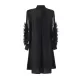 Embroidered Pleated Solid Color Long Sleeves Loose Round-neck Midi Dresses Embroidered Pleated Solid Color Long Sleeves Loose Round-neck Midi Dresses