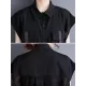 Gauze Pockets Split-Joint Tasseled Short Sleeves Lapel Midi Dresses Gauze Pockets Split-Joint Tasseled Short Sleeves Lapel Midi Dresses