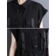 Gauze Pockets Split-Joint Tasseled Short Sleeves Lapel Midi Dresses Gauze Pockets Split-Joint Tasseled Short Sleeves Lapel Midi Dresses