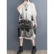 Pockets Printed Half Sleeves Loose Lapel Midi Dresses Pockets Printed Half Sleeves Loose Lapel Midi Dresses