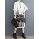 Pockets Printed Half Sleeves Loose Lapel Midi Dresses Pockets Printed Half Sleeves Loose Lapel Midi Dresses