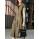 Bandage Solid Color Plus Size Short Sleeves Lapel Midi Dresses Bandage Solid Color Plus Size Short Sleeves Lapel Midi Dresses