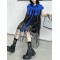Sleeveless See-Through Split-Joint Tasseled Lapel Lace Midi Dresses