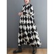 Buttoned Plaid A-Line Long Sleeves Polo Midi Dresses Buttoned Plaid A-Line Long Sleeves Polo Midi Dresses