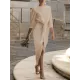 Bandage Solid Color Split-Side Loose Round-Neck Midi Dresses Bandage Solid Color Split-Side Loose Round-Neck Midi Dresses