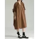 Drawstring Falbala Pleated Solid Color Batwing Sleeves Loose V-Neck Shirt Dress Midi Dresses Drawstring Falbala Pleated Solid Color Batwing Sleeves Loose V-Neck Shirt Dress Midi Dresses