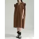 Drawstring Falbala Pleated Solid Color Batwing Sleeves Loose V-Neck Shirt Dress Midi Dresses Drawstring Falbala Pleated Solid Color Batwing Sleeves Loose V-Neck Shirt Dress Midi Dresses