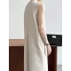 Solid Color Loose Sleeveless Round-Neck Midi Dresses Solid Color Loose Sleeveless Round-Neck Midi Dresses