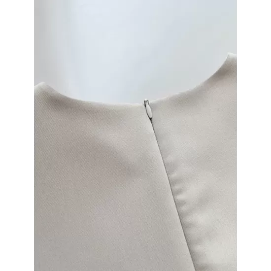 Solid Color Loose Sleeveless Round-Neck Midi Dresses Solid Color Loose Sleeveless Round-Neck Midi Dresses