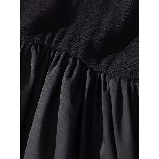 Elasticity Hollow Solid Color Split-Joint A-Line Long Sleeves Round-Neck Midi Dresses Elasticity Hollow Solid Color Split-Joint A-Line Long Sleeves Round-Neck Midi Dresses