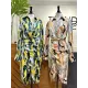 Asymmetric Pleated Printed Split-Joint High Waisted Long Sleeves Deep V-Neck Midi Dresses Asymmetric Pleated Printed Split-Joint High Waisted Long Sleeves Deep V-Neck Midi Dresses