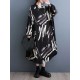Buttoned Hooded Printed Long Sleeves Loose Outerwear Midi Dresses Buttoned Hooded Printed Long Sleeves Loose Outerwear Midi Dresses