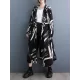 Buttoned Hooded Printed Long Sleeves Loose Outerwear Midi Dresses Buttoned Hooded Printed Long Sleeves Loose Outerwear Midi Dresses
