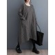 Pockets Printed Split-Joint Split-Side Long Sleeves Loose Round-Neck Midi Dresses Pockets Printed Split-Joint Split-Side Long Sleeves Loose Round-Neck Midi Dresses
